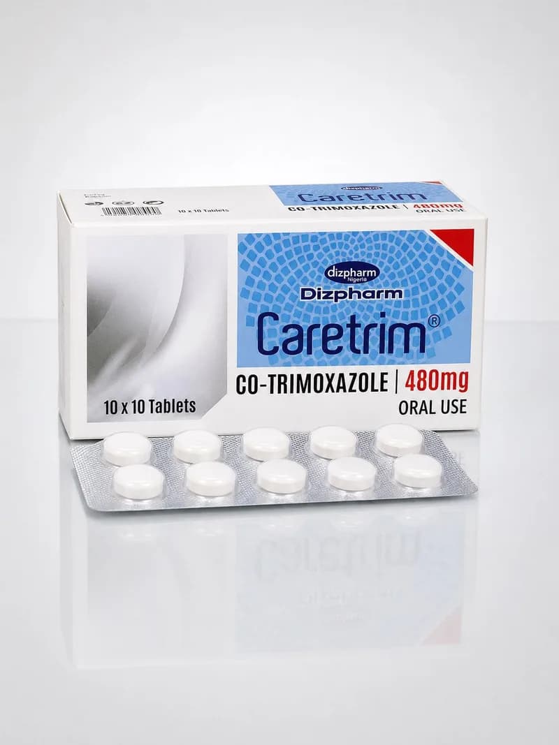 Caretrim pack — Co-trimoxazole (Sulfamethoxazole/Trimethoprim) brand sold in Nigeria