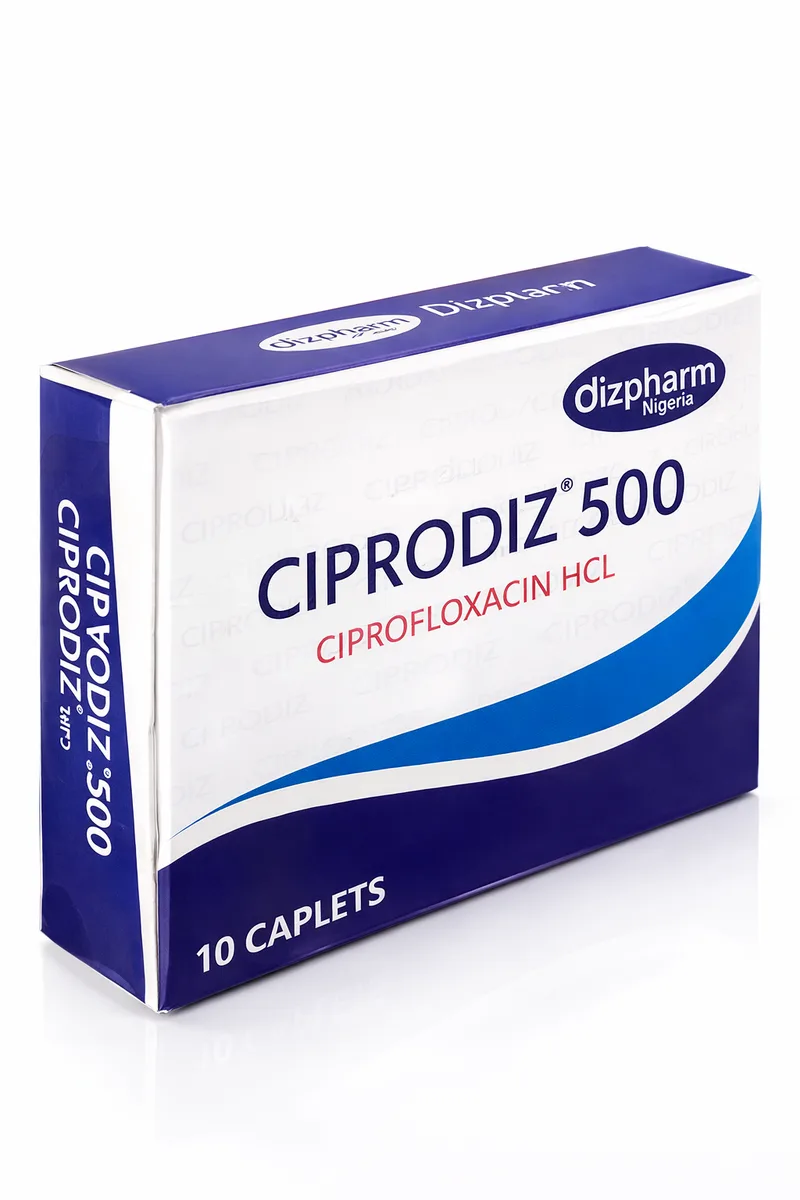 Ciprodiz 500 pack — Ciprofloxacin brand sold in Nigeria