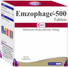 Emzophage pack — Metformin brand sold in Nigeria