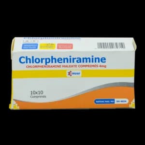 Emzor Chlorpheniramine pack — Chlorpheniramine brand sold in Nigeria