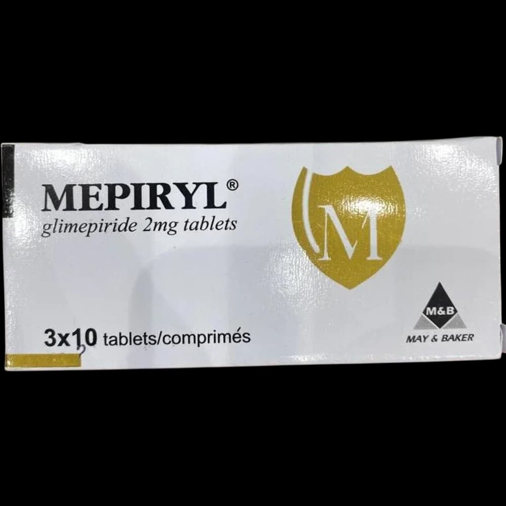 Mepiryl 2 mg Tablet pack — Glimepiride brand sold in Nigeria