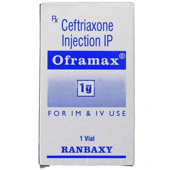 Oframax pack — Ceftriaxone brand sold in Nigeria
