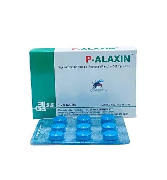 P-Alaxin pack — Dihydroartemisinin-Piperaquine brand sold in Nigeria