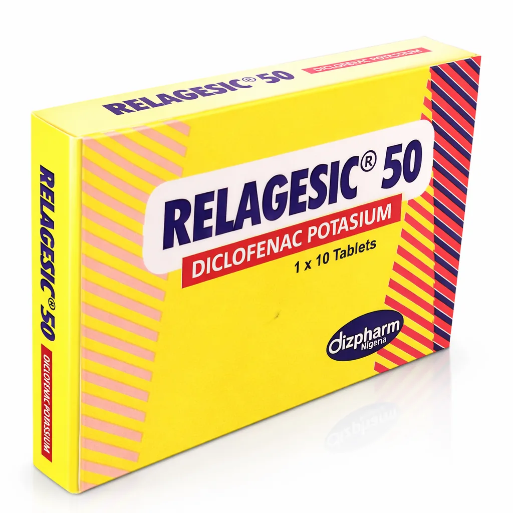 Relagesic 50 pack — Diclofenac brand sold in Nigeria