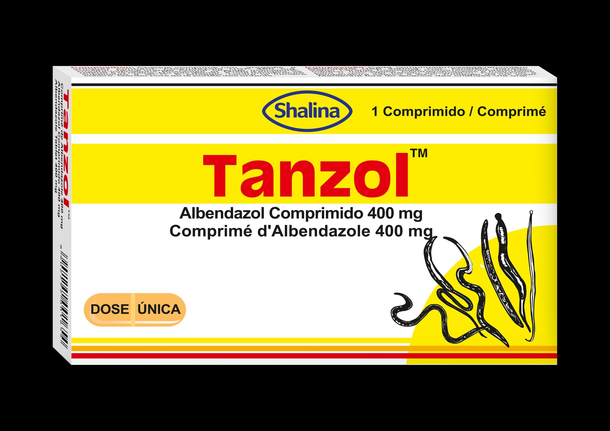 Tanzol pack — Albendazole brand sold in Nigeria