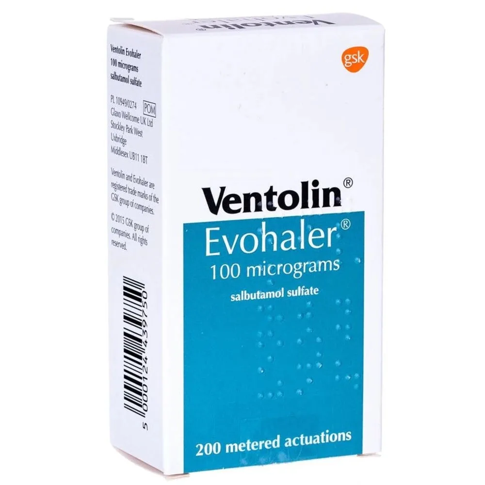Ventolin pack — Salbutamol brand sold in Nigeria