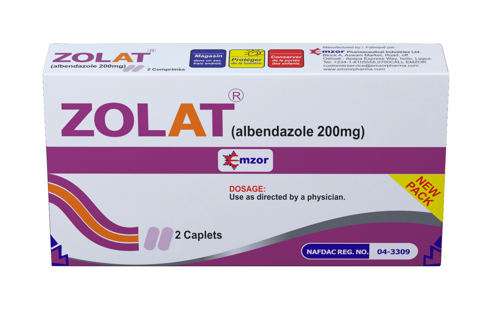 Zolat pack — Albendazole brand sold in Nigeria