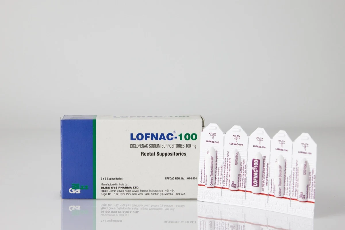 Lofnac 100 Suppositories pack